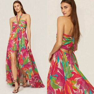 Ronny Kobo Natasha Halter Resort Island Maxi Dress